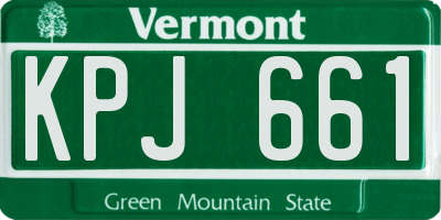 VT license plate KPJ661