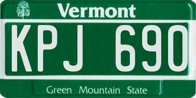 VT license plate KPJ690