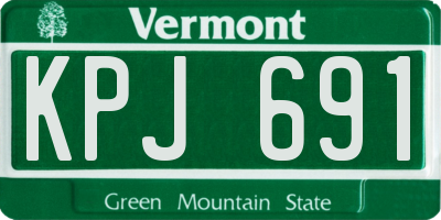 VT license plate KPJ691