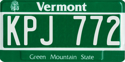 VT license plate KPJ772