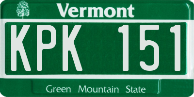 VT license plate KPK151