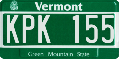 VT license plate KPK155