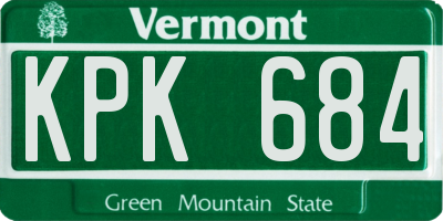 VT license plate KPK684