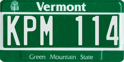 VT license plate KPM114