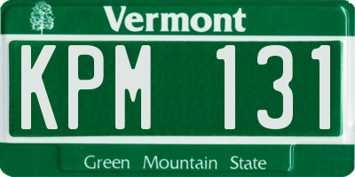 VT license plate KPM131