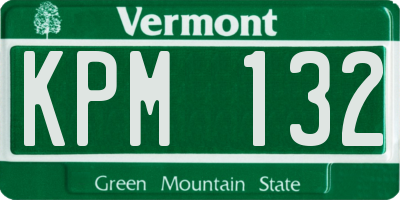 VT license plate KPM132