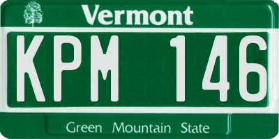 VT license plate KPM146