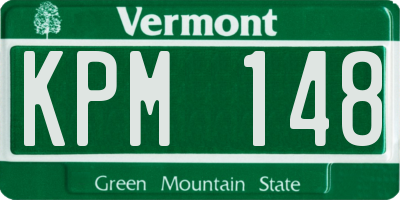 VT license plate KPM148