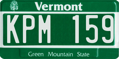 VT license plate KPM159
