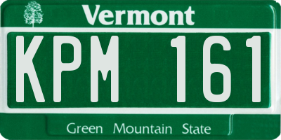 VT license plate KPM161