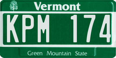 VT license plate KPM174