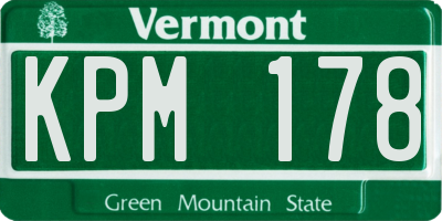 VT license plate KPM178