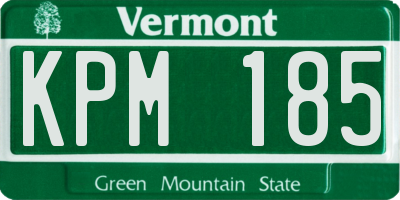 VT license plate KPM185