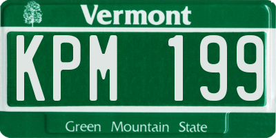 VT license plate KPM199