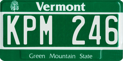 VT license plate KPM246