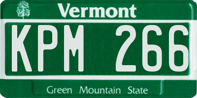 VT license plate KPM266