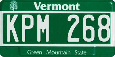 VT license plate KPM268