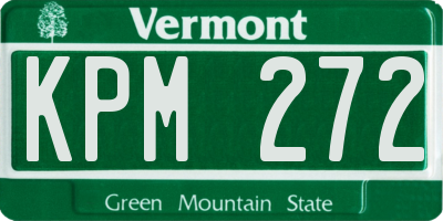 VT license plate KPM272