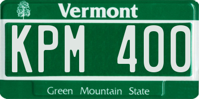VT license plate KPM400