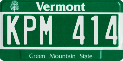 VT license plate KPM414