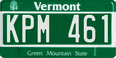 VT license plate KPM461