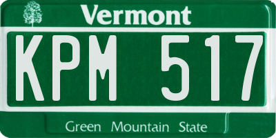 VT license plate KPM517