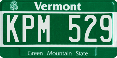 VT license plate KPM529