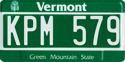 VT license plate KPM579