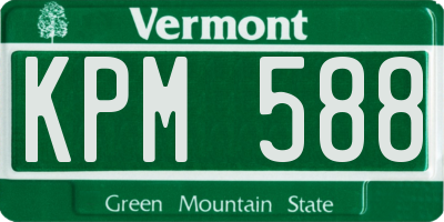 VT license plate KPM588