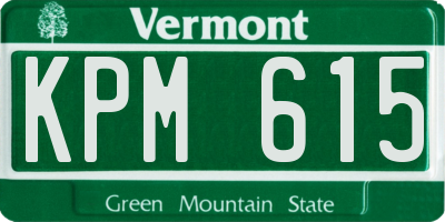 VT license plate KPM615