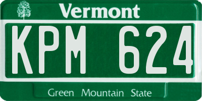 VT license plate KPM624