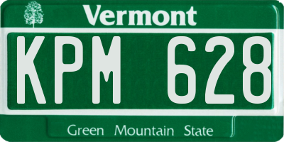 VT license plate KPM628