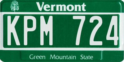 VT license plate KPM724