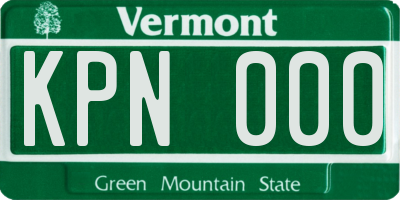 VT license plate KPN000