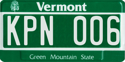 VT license plate KPN006