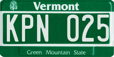 VT license plate KPN025