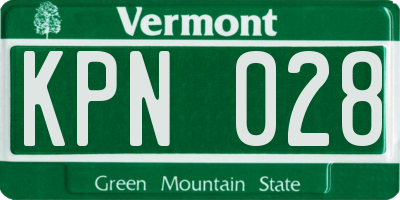 VT license plate KPN028