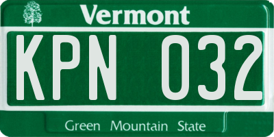 VT license plate KPN032
