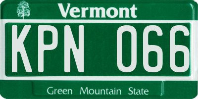 VT license plate KPN066