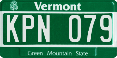 VT license plate KPN079