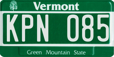 VT license plate KPN085