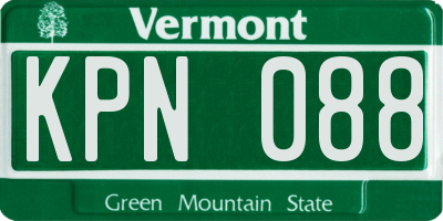 VT license plate KPN088