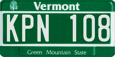 VT license plate KPN108