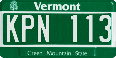 VT license plate KPN113