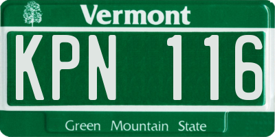 VT license plate KPN116