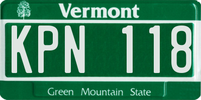 VT license plate KPN118