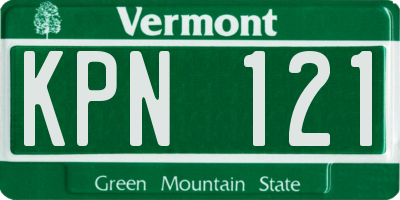 VT license plate KPN121