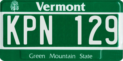 VT license plate KPN129