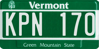 VT license plate KPN170