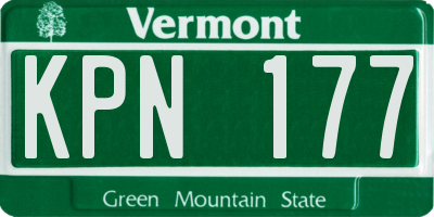 VT license plate KPN177